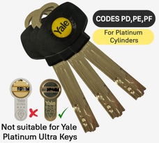 Yale Platinum 3 Star 10 pin Set of 3 Keys