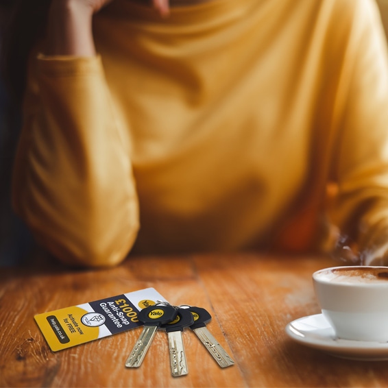 Platinum 3 Star Cylinder keys on a table