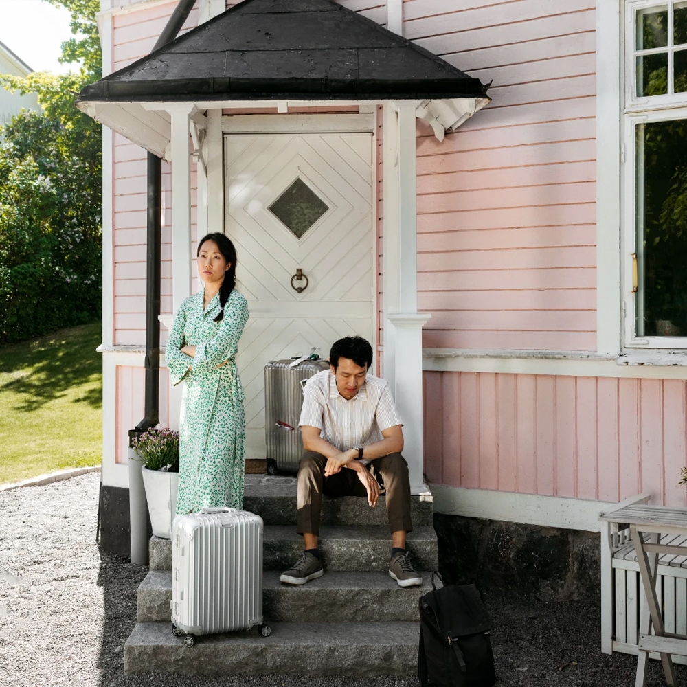 Front Door of a house showing the Conexis&reg; L2 Smart Door Lock