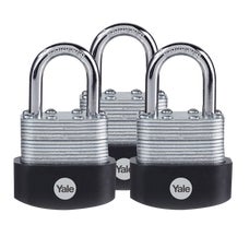 High Security Laminated Steel Padlock 40mm (Pack of 3)