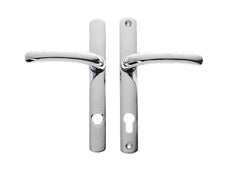 TS007 2* Platinum Security Door Handles 92/215mm in Chrome Finish