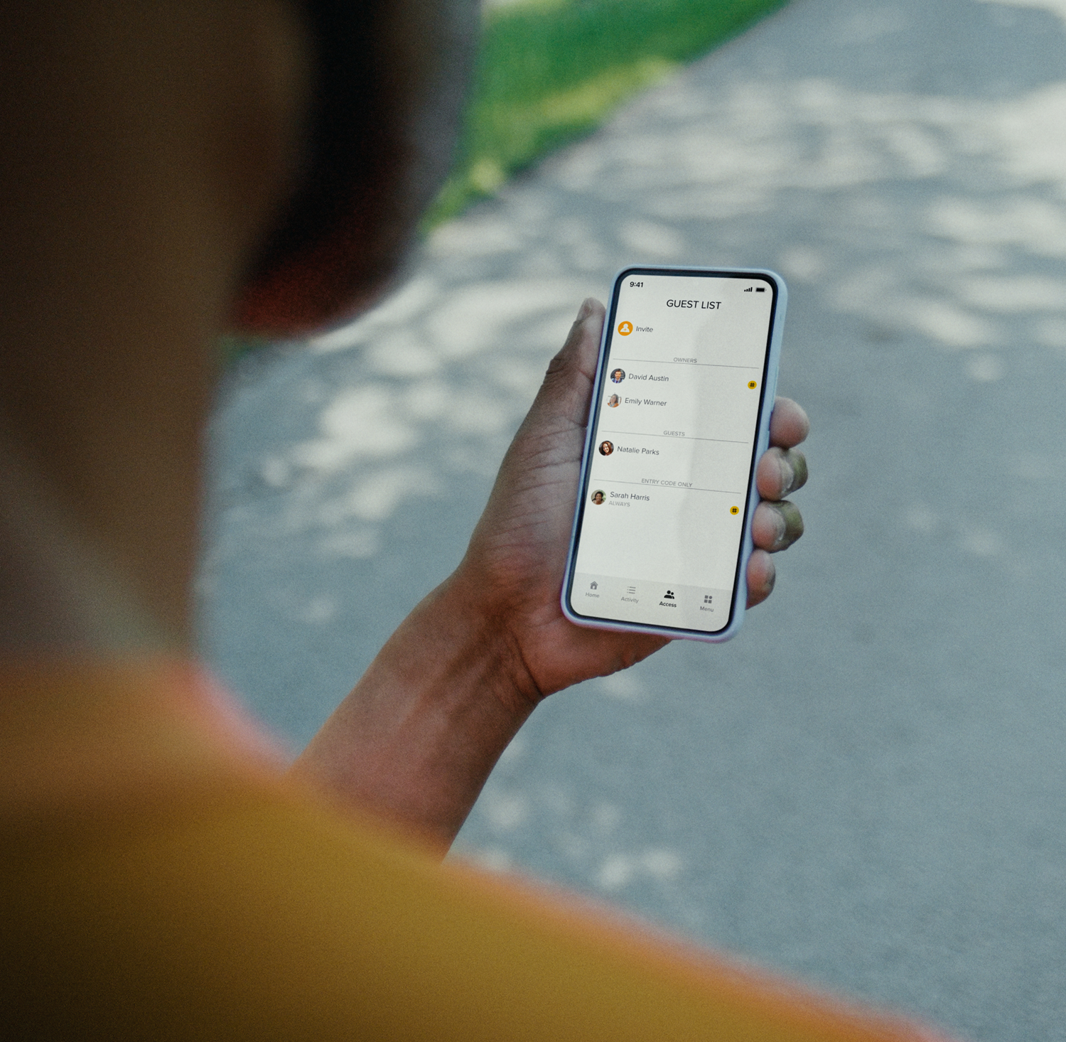Easily share digital keys and access codes